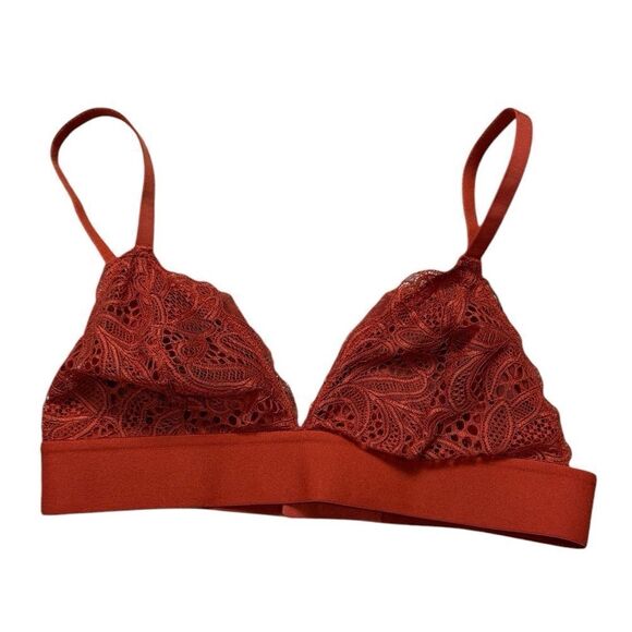 All You Lively Lace Bra in Rust Orange - Picture 1 of 5